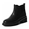 Teenmix/天美意冬季专柜同款黑色小牛皮女短靴6R540DD6
