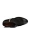 Teenmix/天美意冬季专柜同款黑色剖层牛皮简约通勤女短靴AO131DD6