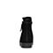 Teenmix/天美意冬季专柜同款黑色剖层牛皮简约时尚女休闲靴AN841DD6