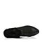 Teenmix/天美意冬季专柜同款黑色磨砂牛皮/貂毛女短靴（绒里）AO591DD6