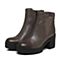 Teenmix/天美意冬专柜同款灰色小牛皮女短靴（绒里）6C544DD6