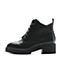Teenmix/天美意冬季专柜同款黑色牛皮女短靴（绒里）AN851DD6
