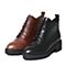 Teenmix/天美意冬季专柜同款黑色牛皮女短靴（绒里）AN851DD6