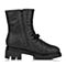 Teenmix/天美意冬专柜同款黑色亮片布女靴（绒里）6R565DZ6