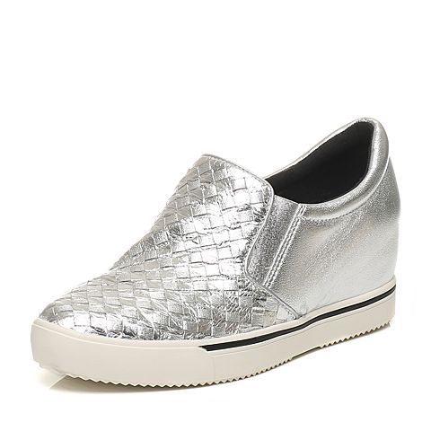 Teenmix/天美意春季专柜同款银/白银色女单鞋6M122AM6