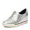 Teenmix/天美意春季专柜同款银/白银色女单鞋6M122AM6