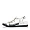 Teenmix/天美意夏季专柜同款白色羊皮女凉鞋AM92TBL6
