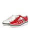 Teenmix/天美意春季专柜同款红色漆皮牛皮森女复古女凉鞋6F530AK6