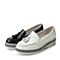 Teenmix/天美意春季专柜同款黑色漆皮牛皮女单鞋麦穗鞋6F501AQ6