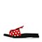 Teenmix/天美意夏季专柜同款红色羊绒皮/漆皮牛皮时尚休闲女拖鞋AM78DBT6
