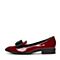 Teenmix/天美意春季专柜同款红色漆皮牛皮/羊皮女单鞋6T501AQ7