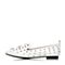 Teenmix/天美意春专柜同款白色牛皮革小方跟女休闲鞋AO471AQ7
