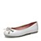 Teenmix/天美意春专柜同款白色羊皮女单鞋AO421AQ7