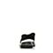 Teenmix/天美意夏专柜同款黑色牛皮/织物时尚方跟女拖鞋AO941BT7
