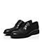 Teenmix/天美意夏季专柜同款黑色牛皮简约英伦风德比鞋男系带鞋男鞋3CT01BM7