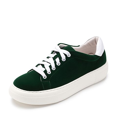 Teenmix/天美意春季绿色纺织品女休闲鞋系带鞋81185AM7