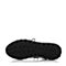 Teenmix/天美意秋专柜同款黑色布面厚底运动风女休闲鞋6T926CM7
