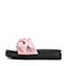 Teenmix/天美意夏专柜同款粉色织物文艺结饰平跟女凉拖鞋AP461BT7