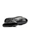 Teenmix/天美意冬专柜同款黑色牛皮铆钉朋克风女靴CA260DZ7