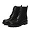 Teenmix/天美意冬专柜同款黑色牛皮英伦风马丁靴女靴CA360DZ7
