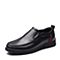 Teenmix/天美意冬专柜同款黑色牛皮休闲风平跟男单鞋男鞋2DJ01DM7