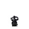 Teenmix/天美意秋黑色羊皮个性字母绑带时髦尖头浅口女单鞋D0169CQ7