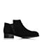 Teenmix/天美意冬专柜同款黑色羊绒皮方跟切尔西靴女短靴(绒里)AQ271DD7