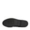 Teenmix/天美意冬商场同款黑色擦色牛皮革时尚钻饰舒适方跟皮靴女短靴CBQ41DD7