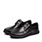Teenmix/天美意春专柜同款黑色牛皮商务风系带鞋男单鞋2ET01AM8