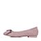 Teenmix/天美意春专柜同款粉色羊绒皮简约方跟浅口女单鞋6B706AQ8