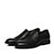 Teenmix/天美意春专柜同款黑色牛皮商务风舒适方跟男单鞋2FP01AM8