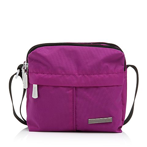 Teenmix/天美意夏专柜同款紫色简约中性风斜挎包女包AA078BX8