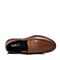 Teenmix/天美意夏专柜同款棕色牛皮铆钉舒适方跟男单鞋2GR01BM8