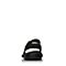 Teenmix/天美意夏专柜同款黑色牛皮休闲风舒适平跟男凉鞋2IF01BL8