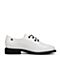 Teenmix/天美意春白色率性英气方跟系带鞋女单鞋97801AM8