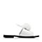 Teenmix/天美意夏专柜同款白色毛球蕾丝兔耳女拖鞋AR381BT8