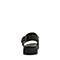 Teenmix/天美意夏专柜同款黑色纺织品/牛皮一字带平跟女凉鞋AR441BL8