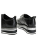 Teenmix/天美意秋专柜同款黑色打蜡牛皮革英伦布洛克风厚底系带鞋女单鞋CFM20CM8
