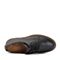 Teenmix/天美意秋专柜同款黑色擦色牛皮革方跟系带鞋女单鞋6T323CM8
