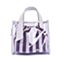 Teenmix/天美意夏专柜同款紫色时尚条纹撞色斜挎包女包X1505BX8