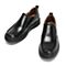 Teenmix/天美意秋专柜同款黑色油蜡牛皮革商务风平跟男单鞋90536CM8