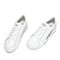 Teenmix/天美意秋专柜同款浅白色牛皮革撞色平跟小白鞋女休闲鞋AR841CM8