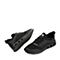 Teenmix/天美意秋专柜同款黑色厚底运动风平跟男休闲鞋2JD01CM8
