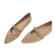 Teenmix/天美意秋专柜同款棕色羊绒皮革方跟玛丽珍鞋女单鞋AR901CQ8
