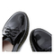Teenmix/天美意秋黑色漆牛皮革英伦学院风方跟系带鞋女单鞋18000CM8