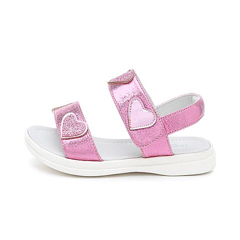 天美意（teenmix）2018年夏季新款时尚女童舒适简约织物时装凉鞋DX0347