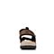 Teenmix/天美意夏季棕色牛皮革时尚简约便捷魔术贴舒适男凉鞋17001BL8