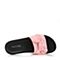 Teenmix/天美意夏专柜同款粉色纺织品蝴蝶结平跟女拖鞋AS151BT8