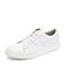 Teenmix/天美意秋专柜同款白色牛皮革平跟小白鞋男休闲鞋68K01CM8
