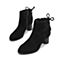 Teenmix/天美意冬商场同款黑色羊绒皮革优雅粗高跟女短靴CHF40DD8